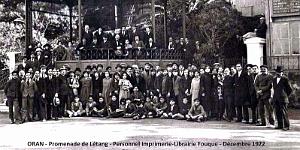 1912- Oran - Promenade de Letang - Personnel Imprimerie-Librairie Fouque2 - Decembre1922